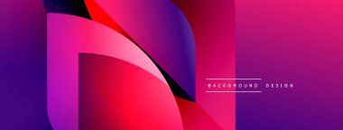 Soyut enerjik tasarım akıcı şekiller, değişken renkler. Pembe, mor renkler kompozisyona hakim, modern estetik yaratıyor..