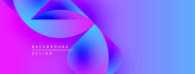 Soyut sıvı şekilleri canlı pembeler, maviler, morlar harmanlar. Gradyan arka plan modern tasarım elementleri, dinamik bileşimi öneriyor.