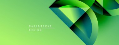 Soyut yeşil eğimli şekiller çakışıyor. Modern tasarım elementleri dinamik görsel doku oluşturur. Arkaplan özellikleri metin etiketleri arkaplan, tasarım.