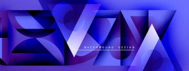 Soyut geometrik desen. Mavi gölgeler tasarıma hükmediyor ve modern görsel efektler yaratıyor. Çizgiler kesişir, dinamik bileşim oluşturur.