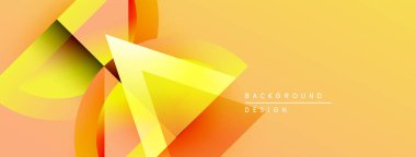 Soyut geometrik tasarım. Sıcak sarı, turuncu renkler harmanlanmış. Dinamik şekiller modern görsel etki yaratır. Minimalist tarz, mevcut temiz çizgiler.
