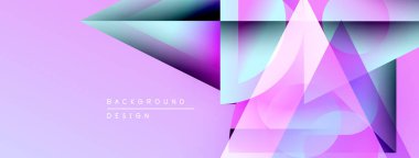 Soyut geometrik şekiller örtüşüyor, canlı pembe, gök mavisi renkleri yaratıyor. Modern tasarım elementleri dijital sanat, arkaplan dokusu.