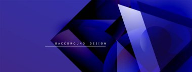 Soyut geometrik şekiller, mavi gradyanlar, modern tasarım. Minimalist kompozisyon dinamik görsel efekt yaratır. Sunumlar için uygun arkaplan.