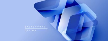 Soyut mavi şekiller örtüşüyor ve dinamik bir zemin oluşturuyor. Derinlik ve modern tasarım estetiğini gösteriyor. Mevcut en küçük metin.