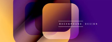 Soyut geometrik şekiller çakışıyor. Renkler karışır, modern görsel efekt yaratır. Metin arkaplan tasarımı okur.