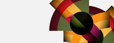 Soyut renkli tasarım. Üst üste binen kıvrımlı şekiller, dinamik görsel etki yaratır. Sıcak tonlar kompozisyona hakim, siyah aksanlı..