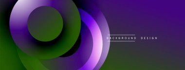 Soyut arkaplan özellikleri üst üste biniyor. Mor, yeşil renkler dinamik görsel efekt yaratır. Modern tasarım ögesi.