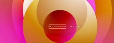 Soyut renkli katmanlar dinamik görsel efekt yaratır. Gradyan gölgeler karışıyor, dairesel desenler oluşturuyor. Modern tasarım ögesi.