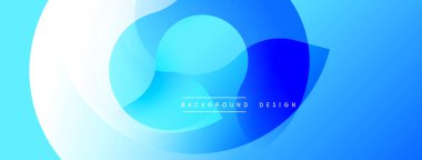 Soyut mavi tasarım, üst üste binen daireler, gradyanlar. Sancaklar, arka planlar, sunumlar için modern estetik. Temiz, basit kompozisyon.