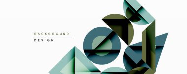 Soyut geometrik bileşim. Üst üste binen şekiller dinamik görsel efekt yaratır. Sönük deniz mavisi, zeytin, donanma tonları dizaynın hakimi. Minimalist estetik, modern his.