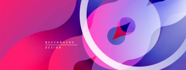 Soyut sıvı şekilleri, canlı gradyanlar. Pembe, mor, mavi renkler kusursuz bir şekilde harmanlanır. Arka planlar için modern tasarım ögesi.