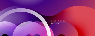 Soyut sıvı şekilleri, mor, mor, kırmızı gradyanlar. Modern tasarım, pürüzsüz geçişler, dinamik kompozisyon. Minimalist estetik.