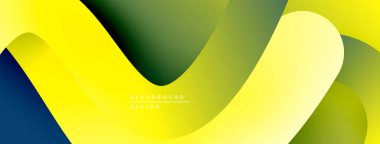 Soyut akışkan şekiller, canlı sarı, yeşil renkler. Modern tasarım, pürüzsüz gradyanlar dinamik görsel efekt yaratır. Minimalist kompozisyon.