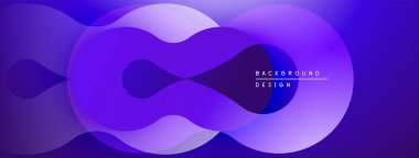 Soyut mor şekiller örtüşür, dinamik görsel efekt yaratır. Arkaplan ve sunumlar için uygun modern tasarım.