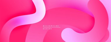 Soyut pembe arka plan. Akışkan şekiller örtüşür, yumuşak eğimler yaratır. Dijital projeler için modern tasarım ögesi.