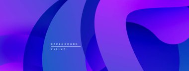Soyut sıvı şekilleri mor, mavi renkleri harmanlıyor. Modern tasarım dinamik hareketleri, pürüzsüz geçişleri çağrıştırıyor. Minimalist estetik arka planlar.