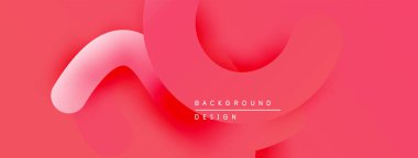 Soyut pembe arka plan. Üst üste binen şekiller dinamik görsel efekt yaratır. Çeşitli projeler için minimalist tasarım.