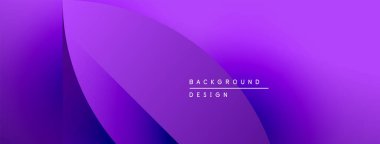 Soyut mor eğimli arkaplan. Düz kıvrımlar dinamik görsel efekt yaratır. Metin arka plan tasarımı okur. Minimalist stil.