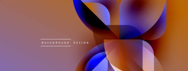 Soyut sıvı şekilleri örtüşür ve canlı renk değişimleri yaratır. Tasarımda turuncu, mor, mavi renkler var. Minimalist metin mevcut.