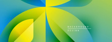 Soyut gradyanlar harmanlanarak dinamik akış şekilleri yaratır. Parlak sarı geçişler canlı yeşil, mavi renkler pürüzsüz görsel efekt sunar.