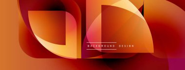 Soyut tasarım turuncu, kırmızı şekillerde akıyor. Modern estetik, dinamik bileşim, uygun arkaplan ögesi.