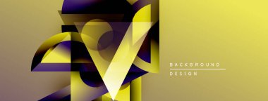 Soyut geometrik şekiller üst üste binerek dinamik altın gradyan etkisi yaratır. Arkaplan ve sunumlar için uygun modern tasarım.