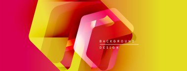 Soyut geometrik şekiller örtüşür, canlı bir değişim etkisi yaratır. Sarı, kırmızı renkler dizaynın hakimi, enerji ve dinamizmi akla getiriyor..