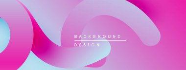 Soyut sıvı şekiller, canlı pembeler, morlar, maviler. Modern tasarım, pürüzsüz eğimler dinamik kompozisyon yaratır. Arkaplan ögesi.