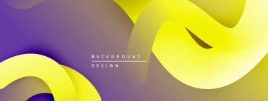 Soyut sıvı şekilleri, mor sarı gradyanlar. Modern tasarım, pürüzsüz kıvrımlar dinamik görsel akış yaratır. Minimalist arkaplan dokusu.