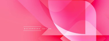 Soyut pembe arka plan. Üst üste binen şekiller dinamik görsel efekt yaratır. Dijital projeler için modern tasarım.