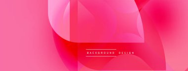 Soyut pembe arka plan. Üst üste binen şekiller dinamik görsel efekt yaratır. Sancaklar ve sunumlar için modern tasarım uygun.