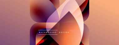 Soyut çiçek tasarımı. Yumuşak eğimler, üst üste binen şekiller modern görsellik yaratır. Sıcak tonlar kompozisyona hakim. Mevcut en küçük metin.