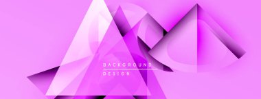Soyut pembe arka plan. Geometrik şekiller, dinamik görsel efekt oluşturur. Modern tasarım elemanları.