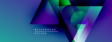 Soyut geometrik şekiller, canlı renkler, değişken arkaplan. Modern tasarım elementleri dinamik görsel etki yaratır.