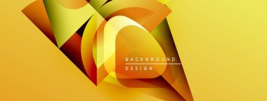 Soyut dinamik kompozisyon. Sarı, turuncu renkler akışkan şekiller yaratır. Arkaplan ve sunumlar için uygun modern tasarım.