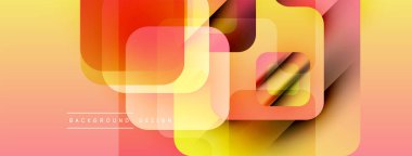 Soyut geometrik şekiller çakışıyor. Sıcak renkler harmanlanır, modern tasarım yaratır. Yumuşak eğimler derinlik ve doku olduğunu gösteriyor. Minimalist estetik.