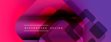 Soyut eğim arkaplanı. Üst üste binen şekiller dinamik görsel efekt yaratır. Modern tasarım elementleri, canlı renkler, pürüzsüz geçişler.