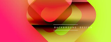 Canlı sıvı şekilleri örtüşür. Pembe, turuncu, sarı renklerin karışımı. Arkaplan ve sunumlar için modern tasarım ögesi.