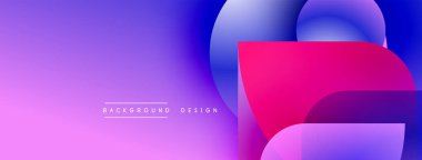 Soyut eğim arkaplanı. Canlı mor, mavi renkler pürüzsüz bir şekilde harmanlanmış. Geometrik şekiller, dinamik görsel efekt oluşturur. Modern tasarım ögesi.