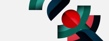 Soyut tasarım, kıvrımlı şekiller, kırmızı küre, deniz mavisi ve deniz mavisi renkleri içerir. Minimalist kompozisyon, temiz çizgiler, modern estetik..