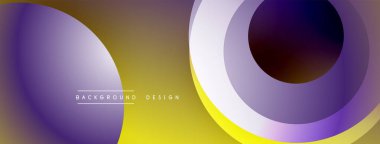Soyut sıvı şekiller, canlı renkler, geometrik şekiller. Modern tasarım, mor, sarı renkler dinamik görsel etki yaratır.