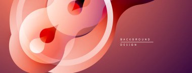 Soyut çiçek tasarımı. Yumuşak eğim dalgalı şekiller yaratır, sıcak renk paleti. Projeler için modern arkaplan ögesi.