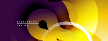 Soyut sıvı şekilleri, değişken renkler. Mor, sarı renkler kompozisyona hakim. Arka planlar için modern tasarım ögesi.