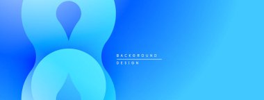 Soyut mavi arkaplan. Pürüzsüz şekiller sıvı tasarımı oluşturur. Gradyan etkisi derinlik ekler, modern estetik.