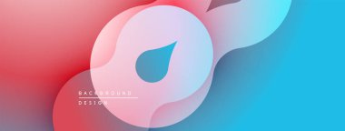 Soyut sıvı şekilleri, değişken renkler. Pembe, mavi renkler düzgün bir şekilde harmanlanır. Arkaplan ve sunumlar için modern tasarım ögesi.