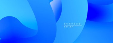 Soyut mavi arkaplan. Pürüzsüz şekiller örtüşür, dinamik görsel efekt yaratır. Dereceli gölgeler derinlik sunar, modern estetik.