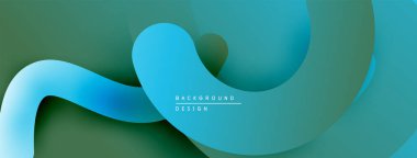 Soyut sıvı şekilleri üst üste biniyor, dinamik deniz mavisi renkleri yaratıyor. Arkaplan ve sunumlar için modern tasarım ögesi.