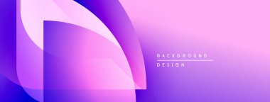 Soyut eğim arkaplanı. Mor renkler baskın, modern görsel efekt yaratıyor. Üst üste binen şekiller derinliği ve dinamizmi akla getiriyor..