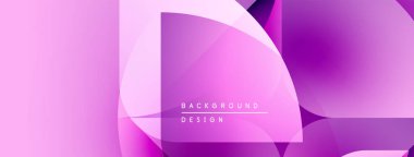 Soyut pembe arka plan. Geometrik şekiller örtüşür ve gradyan etki yaratır. Dijital projeler için modern tasarım.