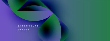 Soyut akışkan şekiller, mor, yeşil renkler tasarımda baskın. Bulanık eğimli modern arkaplan, mevcut metin.
